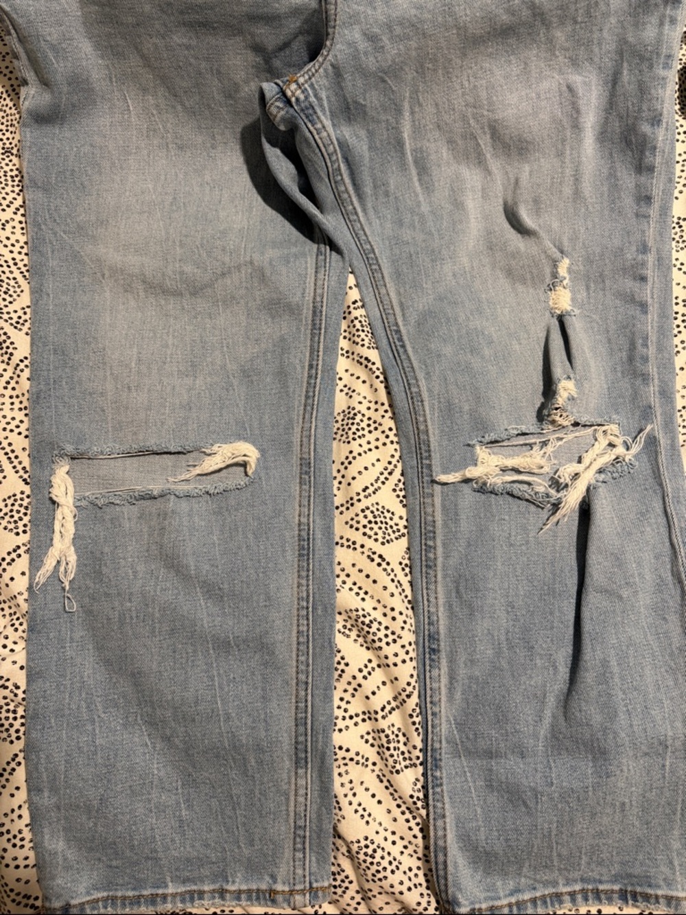 Abercrombie & Fitch Light  Blue Ankle Straight Ultra High Rise - curve love - Picture 3 of 4